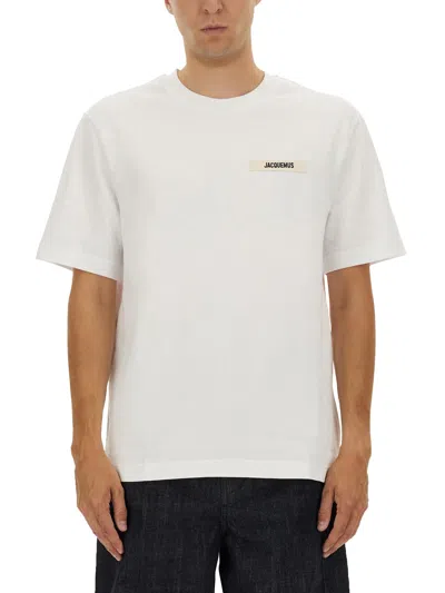 Jacquemus T-shirt Le T-shirt Gros-grain In White
