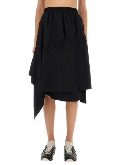 Y-3 Asymmetrical Skirt In Black