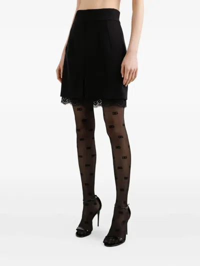 Dolce & Gabbana Dna Wool Mini Skirt In Multi