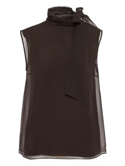 Brunello Cucinelli Self-portrait Knitted Dress In Brown