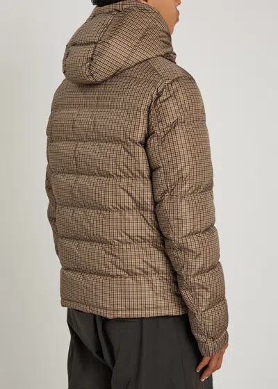 Moncler Jonage Houndstooth Nylon Down Jacket In Gray