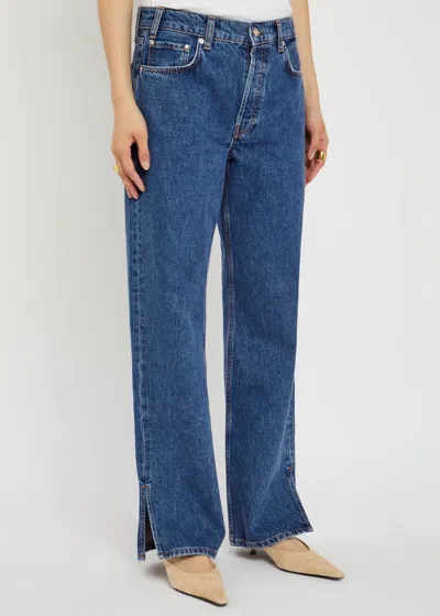 Anine Bing Hugh Jean In Medium Indigo In Blu