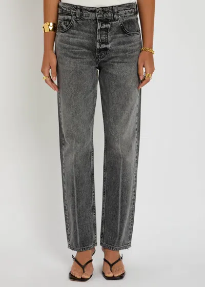 Anine Bing Roy Straight-leg Jeans In Black