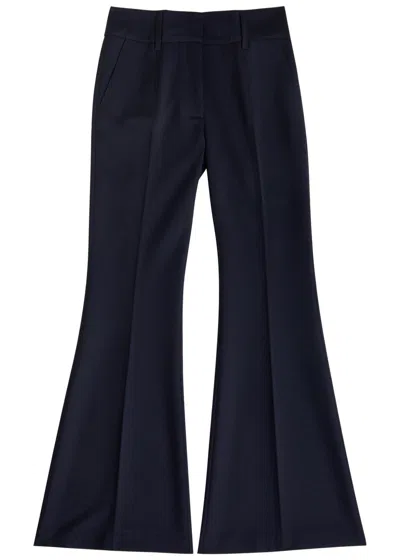 Gabriela Hearst Rhein Flared Wool Pants In Blue
