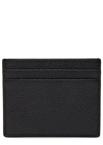 Valentino Garavani Vlogo Signature Black Calfskin Cardholder