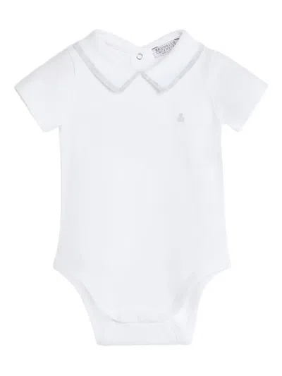 Brunello Cucinelli Baby Bernie 2-piece Bodysuit Set In White
