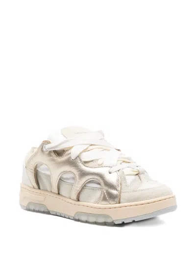 Santha Cut-out Lace-up Sneakers In Animal Print