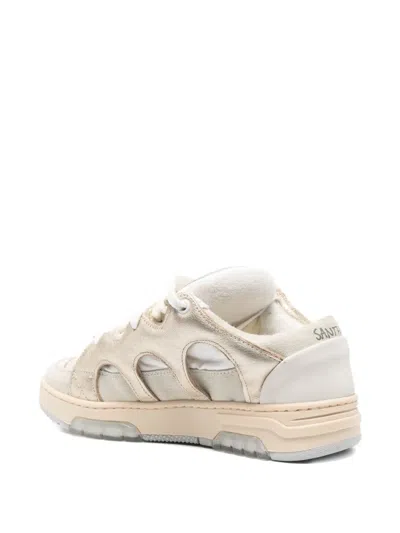 Santha Cut-out Lace-up Sneakers In Animal Print