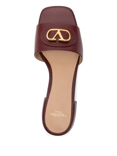 Valentino Garavani Vlogo Signature Slide Sandal In Brown
