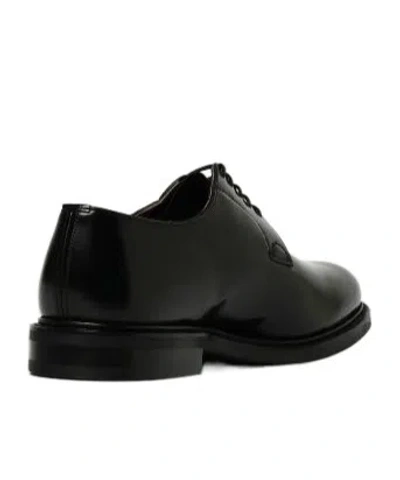 Church's Polished Black Leather Derby Shoes With Rounded Toe