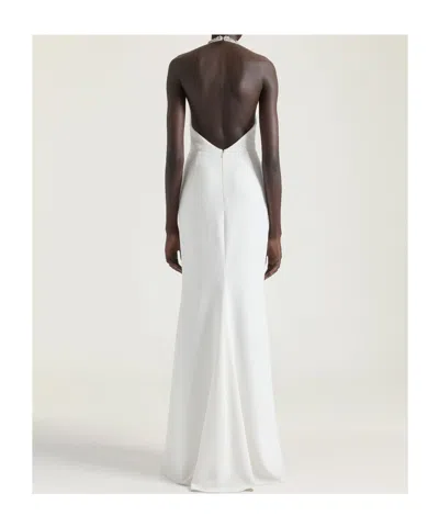 Givenchy Halter Neck Evening Dress With Crystals In White