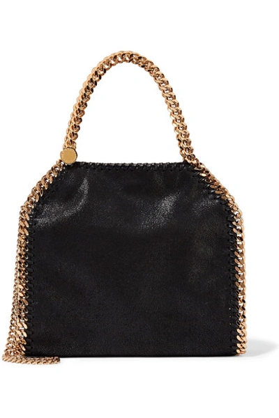 Shop Stella Mccartney The Falabella Mini Faux Brushed-leather Shoulder Bag