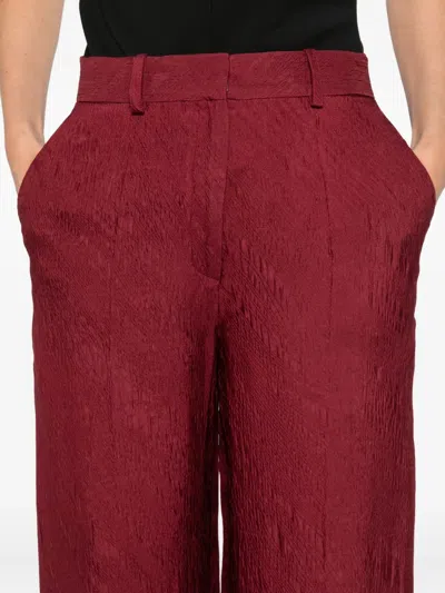 Lanvin Textured Trousers In Red