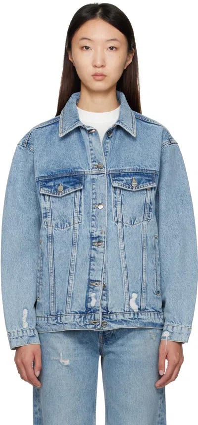 Anine Bing Rory Denim Jacket In Blue