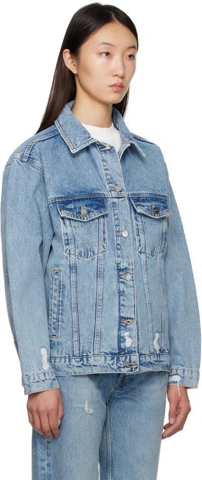 Anine Bing Rory Denim Jacket In Blue