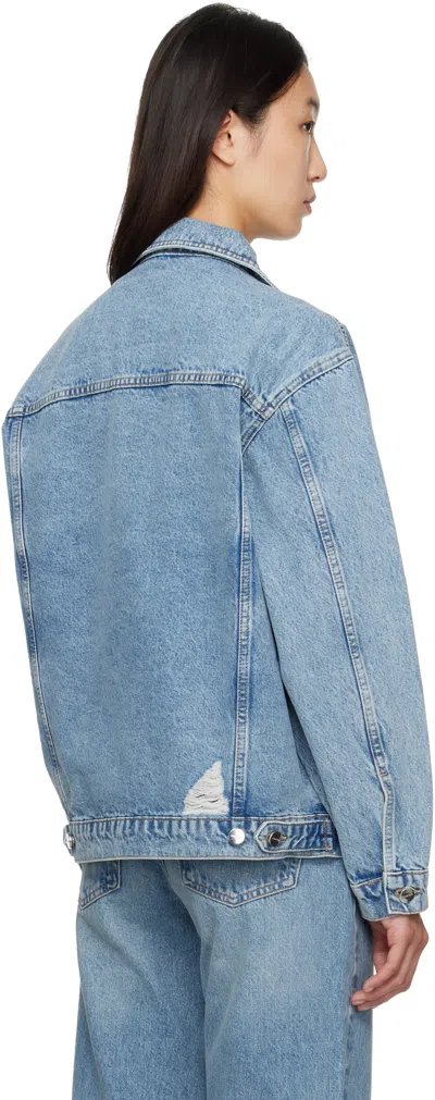 Anine Bing Rory Denim Jacket In Blue