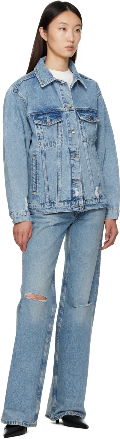 Anine Bing Rory Denim Jacket In Blue