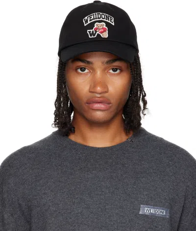 We11 Done Bear-embroidered Baseball Cap In Black