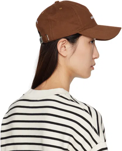 Anine Bing Embroidered Jeremy Baseball Cap In Brown