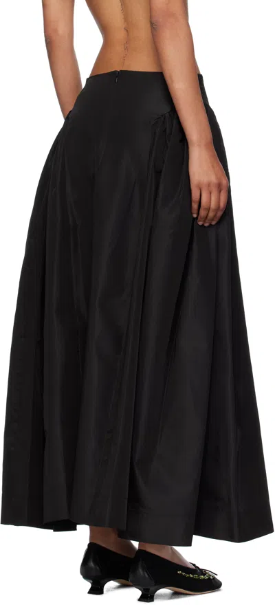 Simone Rocha Hip Detail Bind Shell Midi Skirt In Black