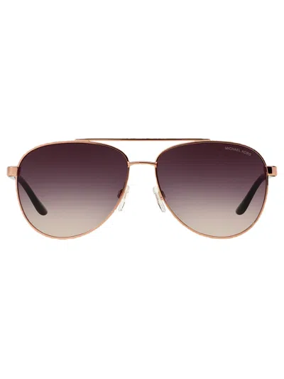Michael Michael Kors Aviator Frame Sunglasses In Pink