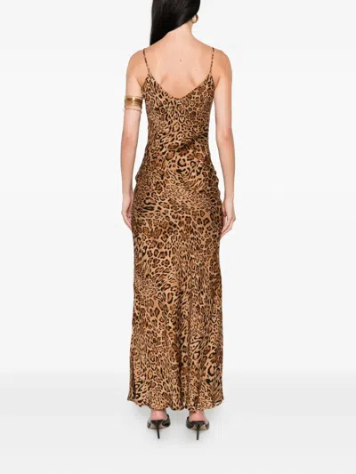 Twinset Leopard Print Dress In Brown
