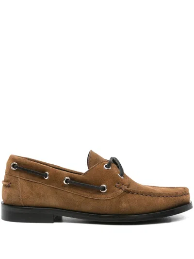 Aeyde Harris Cow Suede Leather Tobacco Loafers Tobacco In Multi