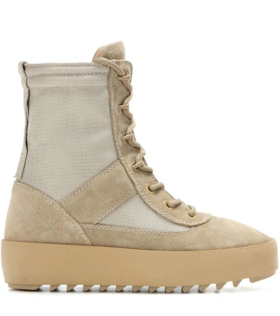 Shop Yeezy Military Suede Boots (season 3) In Rock