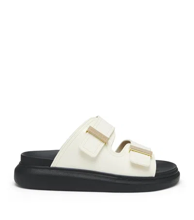 Alexander Mcqueen Rubber Hybrid Slides In White