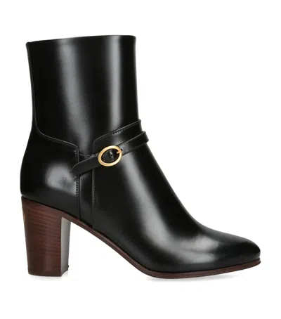 Valentino Garavani Valentino Rockstud 75 Leather Boot In Animal Print