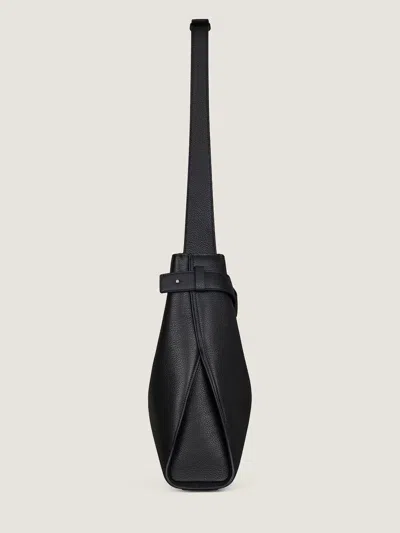 Givenchy Medium Grained Leather Belted Shoulder Bag In Black