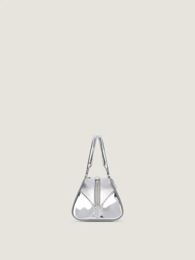 Givenchy Small Antigona East-west Laminated Leather Handbag In Silver