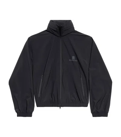 Balenciaga Shrunken Windbreaker In Black