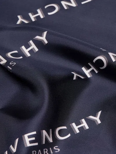 Givenchy Shadow Shawl In Wool And Silk In Blue