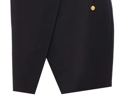 Elisabetta Franchi Button-detailed Mini Skirt In Black