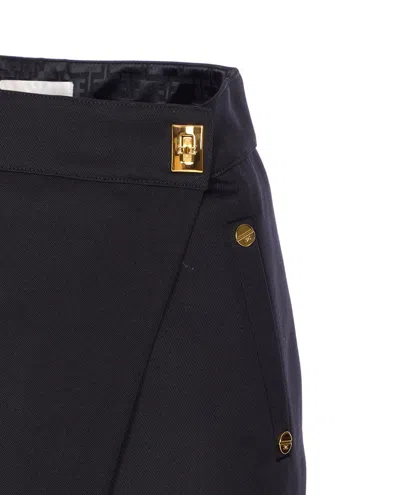 Elisabetta Franchi Button-detailed Mini Skirt In Black