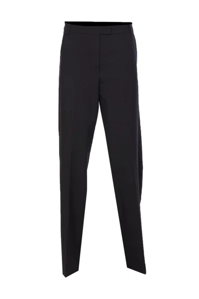 The Latest Billie Lightweight Poplin Trousers Black In Blue