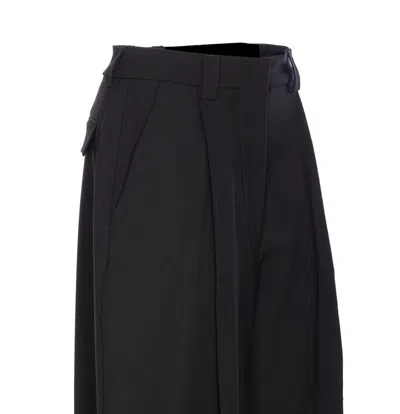 The Latest Tailored Wide Trousers With Pleats In Black