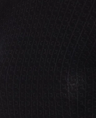 Elisabetta Franchi Crewneck Knitwear All-over Pattern In Black