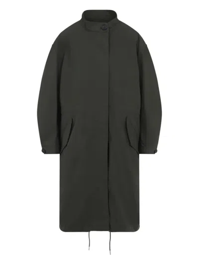 Givenchy Cotton Jacket With Back Slit And Drawstrings In Green