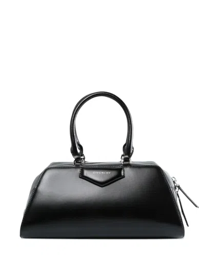 Givenchy Women Antigona East West Small Leather Shoulder Bag In Black