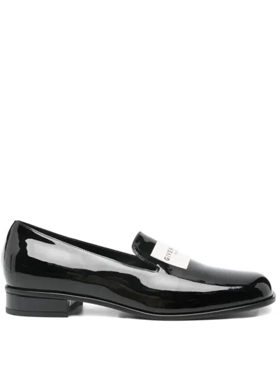 Givenchy Tux Logo Patent Leather Loafers In Black