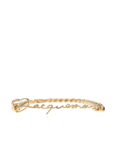 Jacquemus Signature Logo Chain Bracelet In Gold
