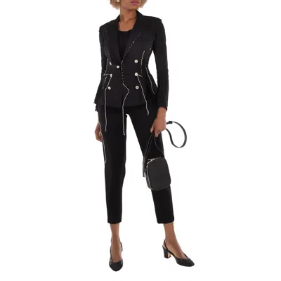 Yohji Yamamoto Gabardine Belted Tapered Trousers In Black