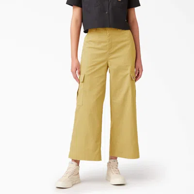 Dickies Women's Twill Crop Cargo Pants In Yellow