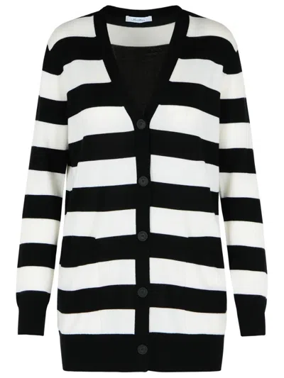 Max Mara Black And White Knitwear In Black