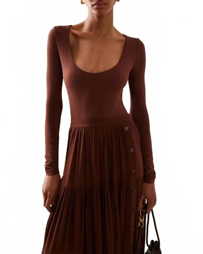 Michael Kors Silk Georgette Button-front Skirt In Nutmeg In Brown