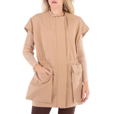Calcaterra Biscuit Utilitarian Saharienne Utility Vest In Brown