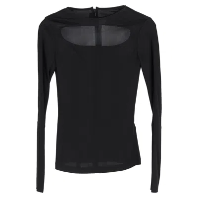 Victoria Beckham Cutout Crepe Top In Black Viscose In Black