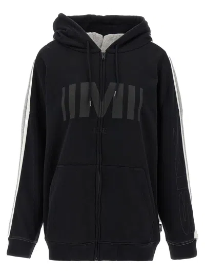 Mm6 Maison Margiela Double Front Sweatshirt Multicolor In Black